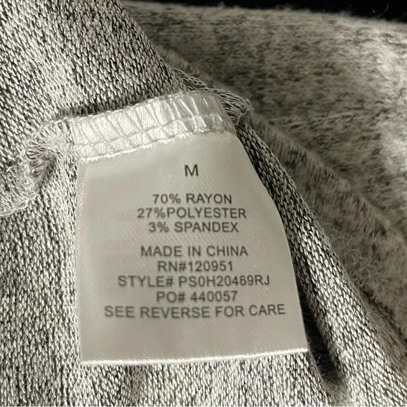 Pink Rose Super Soft Light Grey Crew Neck Sweater with Braided Back  MEDIUM - Picture 6 of 6